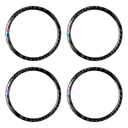 4 in 1 Car Carbon Fiber Tricolor Horn Ring Decorative Sticker for BMW 2008-2013 E70 / 2008-2014 E71, Left and Right Drive Universal - Car Interior Mouldings by PMC Jewellery | Online Shopping South Africa | PMC Jewellery | Buy Now Pay Later Mobicred