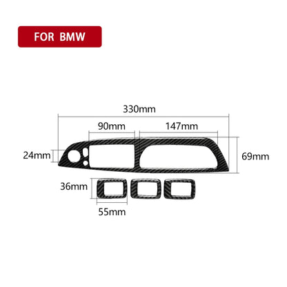 4 in 1 Car Carbon Fiber Solid Color Window Lift Switch Panel Decorative Sticker for BMW 2008-2013 X5 E70 / 2009-2014 X6 E71, High Configuration Left Drive - Car Interior Mouldings by PMC Jewellery | Online Shopping South Africa | PMC Jewellery | Buy Now Pay Later Mobicred