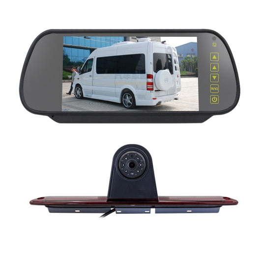 PZ461 Car Waterproof High Position Tail Light Brake Light View Camera + 7 inch Rearview Monitor for Mercedes Benz / Volkswagen - Rear View Cameras by PMC Jewellery | Online Shopping South Africa | PMC Jewellery | Buy Now Pay Later Mobicred