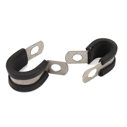 10 PCS Car Rubber Cushion Pipe Clamps Stainless Steel Clamps, Size: 2 inch (50mm) - Booster Cable & Clip by PMC Jewellery | Online Shopping South Africa | PMC Jewellery | Buy Now Pay Later Mobicred