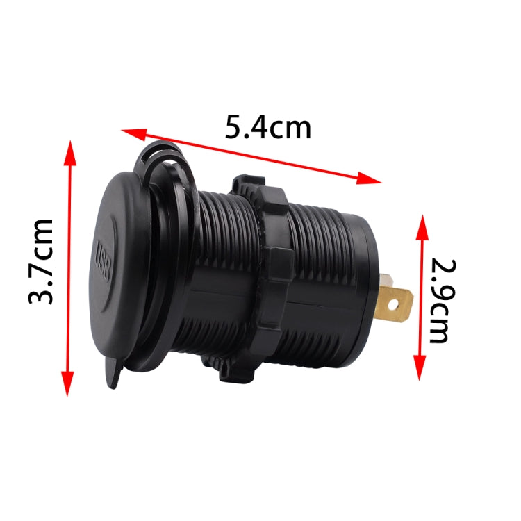 Universal Car Dual USB Charger Power Outlet Adapter 4.2A 5V IP66 with Aperture + 60cm Cable(Blue Light) - free shipping - PMC TechLife - Order now!