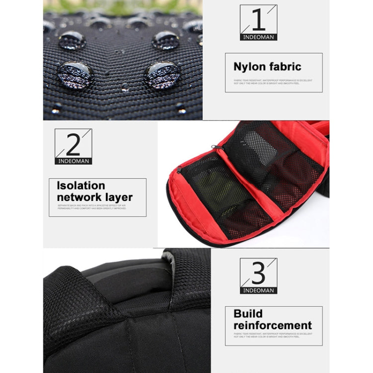 INDEPMAN DL-B012 Portable Outdoor Sports Backpack Camera Bag for GoPro, SJCAM, Nikon, Canon, Xiaomi Xiaoyi YI, Size: 27.5 * 12.5 * 34 cm(Red) - free shipping - PMC TechLife - Order now!