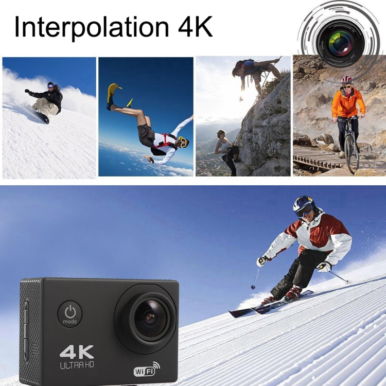 F60 2.0 inch Screen 170 Degrees Wide Angle WiFi Sport Action Camera Camcorder with Waterproof Housing Case, Support 64GB Micro SD Card(Silver) - Sports Camera by PMC TechLife | Online Shopping South Africa | PMC TechLife | Buy Now Pay Later Mobicred
