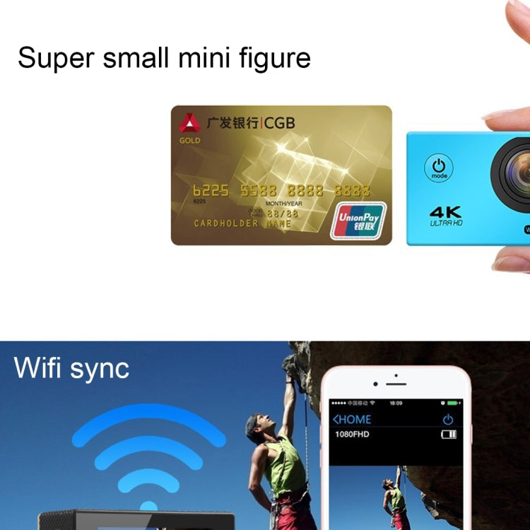 F60 2.0 inch Screen 170 Degrees Wide Angle WiFi Sport Action Camera Camcorder with Waterproof Housing Case, Support 64GB Micro SD Card(Yellow) - Sports Camera by PMC TechLife | Online Shopping South Africa | PMC TechLife | Buy Now Pay Later Mobicred