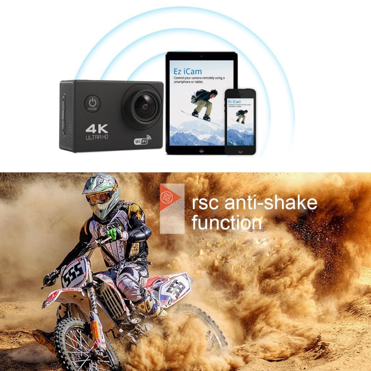 F60 2.0 inch Screen 170 Degrees Wide Angle WiFi Sport Action Camera Camcorder with Waterproof Housing Case, Support 64GB Micro SD Card(Yellow) - Other Camera by PMC Jewellery | Online Shopping South Africa | PMC Jewellery | Buy Now Pay Later Mobicred