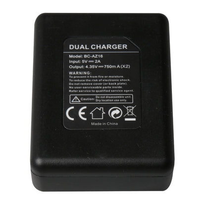BC-AZ16 Digital Camera USB Dual Batteries Charger for Xiaomi Xiaoyi II 4K - Charger by PMC Jewellery | Online Shopping South Africa | PMC Jewellery | Buy Now Pay Later Mobicred