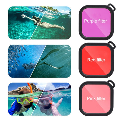 45m Waterproof Case + Touch Back Cover + Color Lens Filter for GoPro HERO8 Black (Pink) - Waterproof Cases by PMC Jewellery | Online Shopping South Africa | PMC Jewellery | Buy Now Pay Later Mobicred