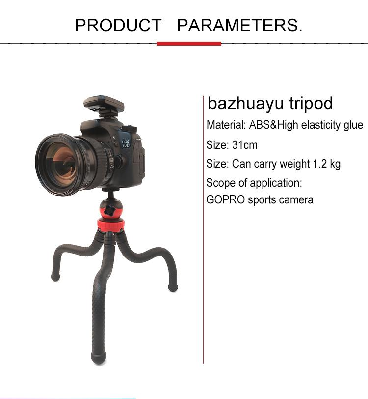 Mini Octopus Flexible Tripod Holder with Phone Clamp for iPhone, Galaxy, Huawei, GoPro, Insta360, DJI and Other Action Cameras - free shipping - PMC TechLife - Order now!