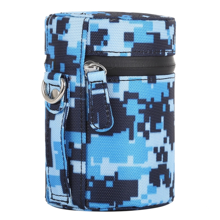 Camouflage Color Small Lens Case Zippered Cloth Pouch Box for DSLR Camera Lens, Size: 11x8x8cm (Blue) - free shipping - PMC TechLife - Order now!