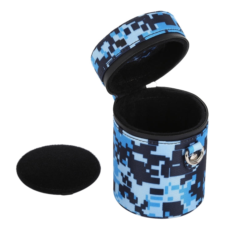 Camouflage Color Small Lens Case Zippered Cloth Pouch Box for DSLR Camera Lens, Size: 11x8x8cm (Blue) - free shipping - PMC TechLife - Order now!