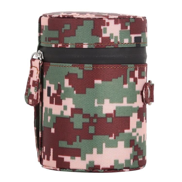 Camouflage Color Small Lens Case Zippered Cloth Pouch Box for DSLR Camera Lens, Size: 11x8x8cm (Brown) - free shipping - PMC TechLife - Order now!