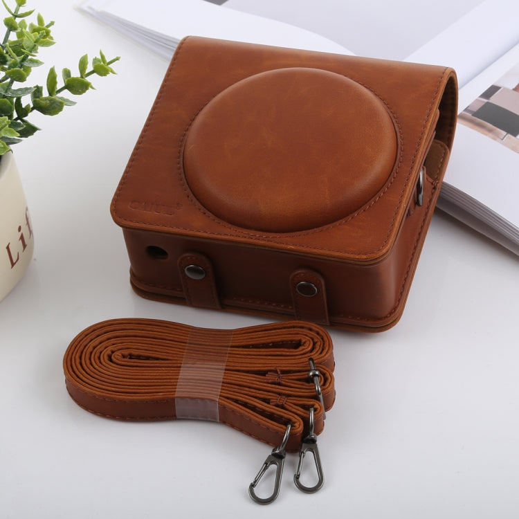 Retro Style Full Body Camera PU Leather Case Bag with Strap for FUJIFILM instax SQUARE SQ6 (Brown) - free shipping - PMC TechLife - Order now!