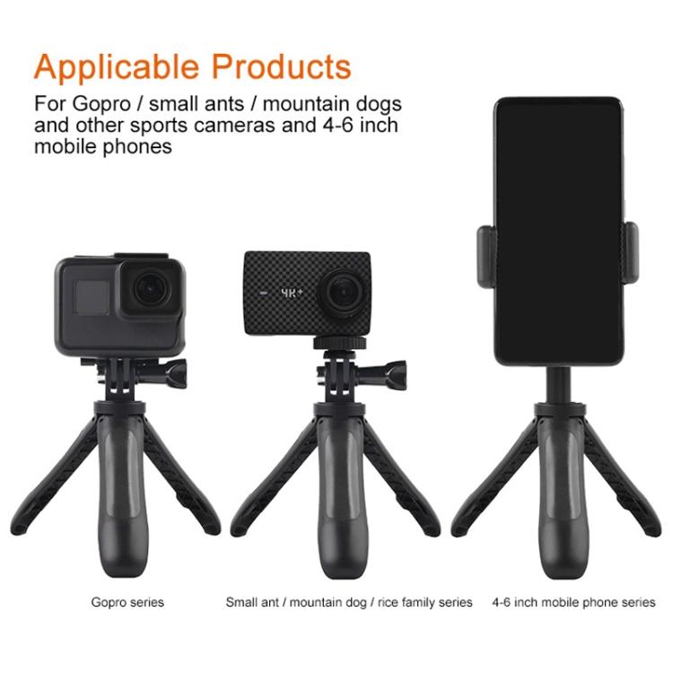 GP446 Multifunctional Mini Fixed Tripod for GoPro, Insta360, DJI and Other Action Cameras(Grey) - Holder by PMC TechLife | Online Shopping South Africa | PMC TechLife | Buy Now Pay Later Mobicred