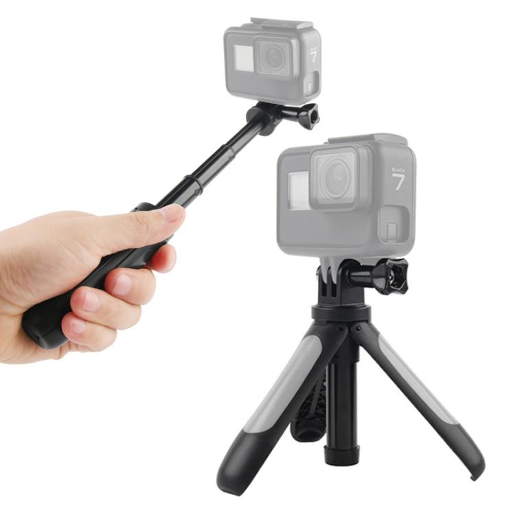 GP446 Multifunctional Mini Fixed Tripod for GoPro, Insta360, DJI and Other Action Cameras(Grey) - Holder by PMC TechLife | Online Shopping South Africa | PMC TechLife | Buy Now Pay Later Mobicred