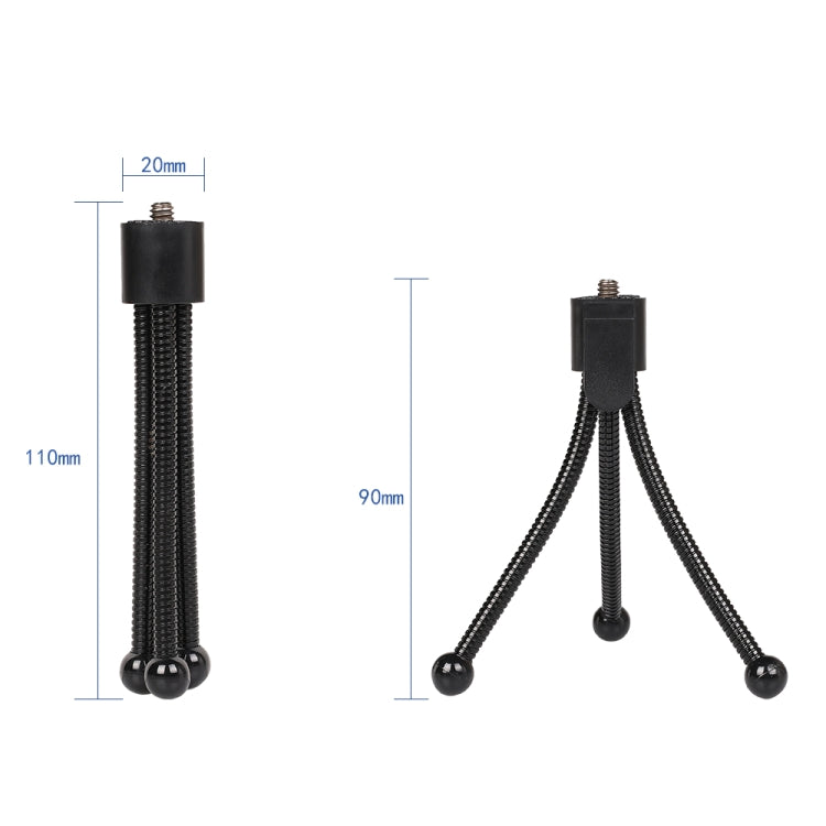 Mini Metal Desktop Tripod Mount with UNC1/4 screw interface, Max Load: 0.6kg - Portable Mini Tripod by PMC Jewellery | Online Shopping South Africa | PMC Jewellery | Buy Now Pay Later Mobicred