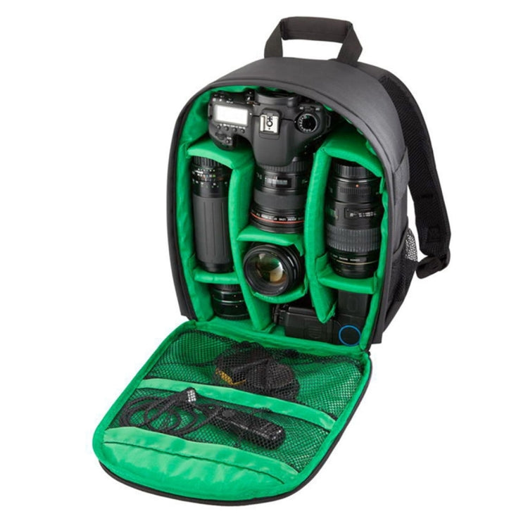 DL-B028 Portable Casual Style Waterproof Scratch-proof Outdoor Sports Backpack SLR Camera Bag Phone Bag for GoPro, SJCAM, Nikon, Canon, Xiaomi Xiaoyi YI, iPad, Apple, Samsung, Huawei, Size: 27.5 * 12.5 * 34 cm(Green) - free shipping - PMC TechLife - Order now!