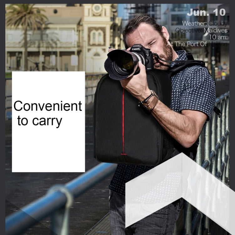 DL-B028 Portable Casual Style Waterproof Scratch-proof Outdoor Sports Backpack SLR Camera Bag Phone Bag for GoPro, SJCAM, Nikon, Canon, Xiaomi Xiaoyi YI, iPad, Apple, Samsung, Huawei, Size: 27.5 * 12.5 * 34 cm(Red) - free shipping - PMC TechLife - Order now!