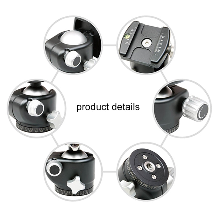 FITTEST X4 Low Center of Gravity High Locking Force Panoramic Ball Head with Quick Release Plate for DSLR & Digital Cameras, Load Max 10kg(Red) - free shipping - PMC TechLife - Order now!