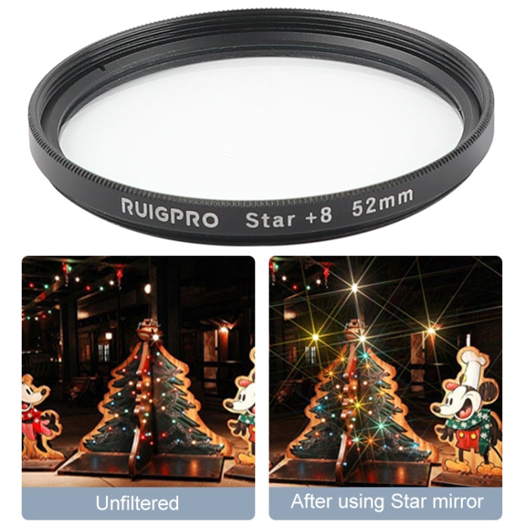 RUIGPRO for GoPro HERO 7/6 /5 Professional 52mm 8X Star Effect Lens Filter with Filter Adapter Ring & Lens Cap - Lens Filter by RUIGPRO | Online Shopping South Africa | PMC TechLife | Buy Now Pay Later Mobicred