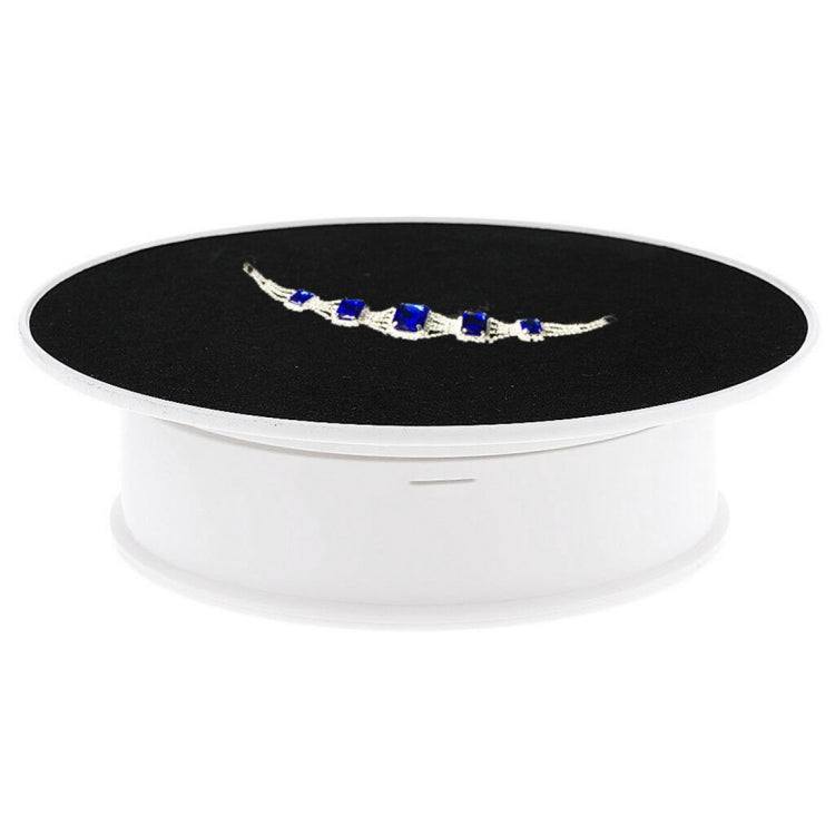 20cm 360 Degree Electric Rotating Turntable Display Stand Photography Video Shooting Props Turntable, Load 1.5kg, Powered by Battery & USB(White + Black) - free shipping - PMc TechLife - Order now!