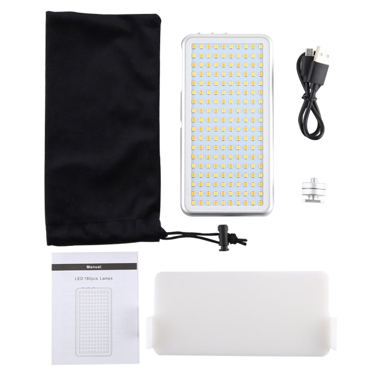 LED011S Pocket 180 LEDs Professional Vlogging Photography Video & Photo Studio Light with OLED Display & Cold Shoe Adapter Mount for Canon / Nikon DSLR Cameras - free shipping - PMC TechLife - Order now!