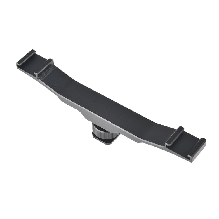 YELANGU YLG0702A Dual Cold Hot Shoe Mount Adapter Aluminum Alloy Extension Bracket (Black) - free shipping - PMC TechLife - Order now!