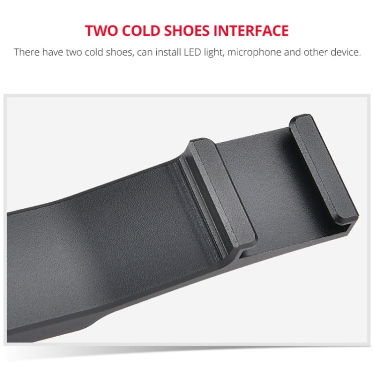 YELANGU YLG0702A Dual Cold Hot Shoe Mount Adapter Aluminum Alloy Extension Bracket (Black) - free shipping - PMC TechLife - Order now!