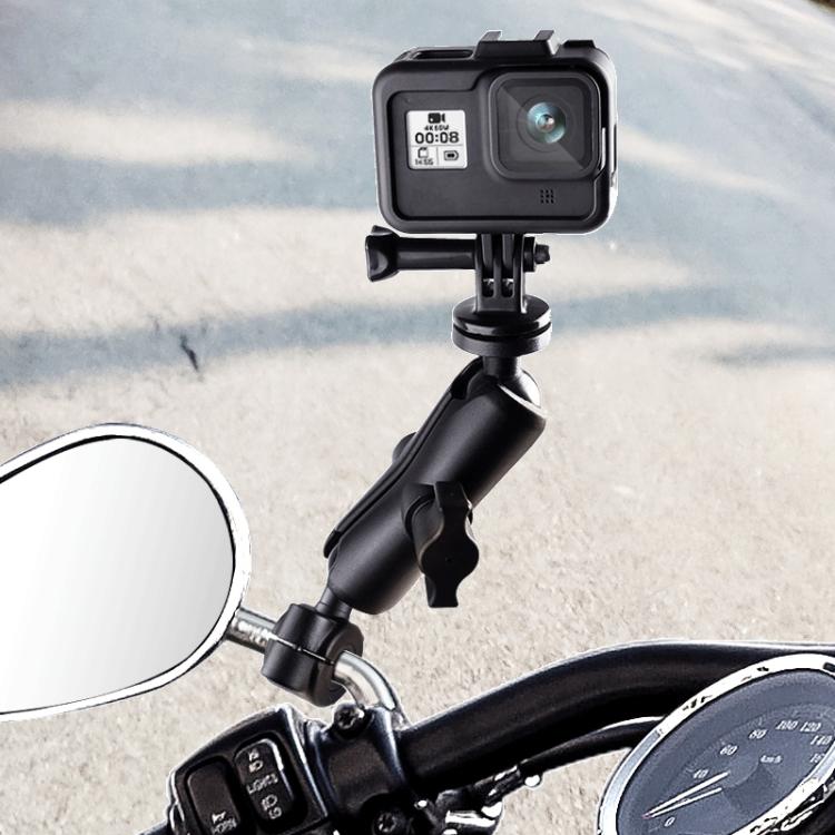 25mm Ball Head M10 Screw Motorcycle Fixed Mount Holder for GoPro, Insta360, DJI and Other Action Cameras(Black) - Bicycle Handlebar Mount by PMC TechLife | Online Shopping South Africa | PMC TechLife | Buy Now Pay Later Mobicred