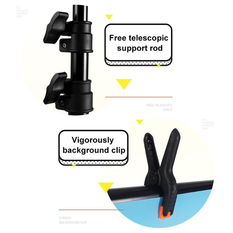 70x200cm T-Shape Photo Studio Background Support Stand Backdrop Crossbar Bracket Kit with 70x140cm Black / White PVC Backdrops - free shipping - PMC TechLife - Order now!