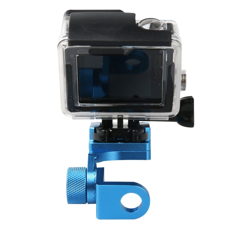 Motorcycle Rearview Mirror CNC Aluminum Alloy Stent Fixed Bracket Holder forGoPro Hero12 Black / Hero11 /10 /9 /8 /7 /6 /5, Insta360 Ace / Ace Pro, DJI Osmo Action 4 and Other Action Cameras(Blue) - Bicycle Handlebar Mount by PMC TechLife | Online Shopping South Africa | PMC TechLife | Buy Now Pay Later Mobicred