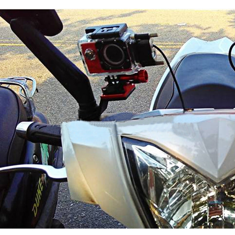 Motorcycle Rearview Mirror CNC Aluminum Alloy Stent Fixed Bracket Holder forGoPro Hero12 Black / Hero11 /10 /9 /8 /7 /6 /5, Insta360 Ace / Ace Pro, DJI Osmo Action 4 and Other Action Cameras(Blue) - Bicycle Handlebar Mount by PMC TechLife | Online Shopping South Africa | PMC TechLife | Buy Now Pay Later Mobicred