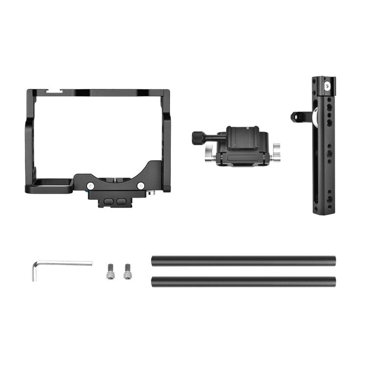 YELANGU C15 YLG0711A Video Camera Cage Stabilizer with Handle & Rail Rod for Nikon Z6 / Z7(Black) - free shipping - PMC TechLife - Order now!