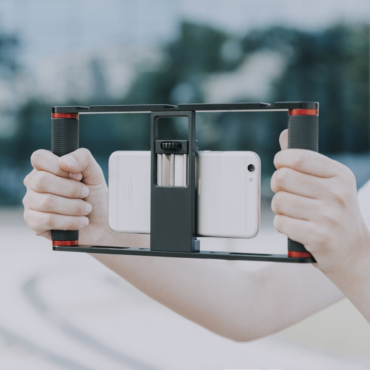 YELANGU PC05 YLG0909B Vlogging Live Broadcast Smartphone Metal Cage Video Rig Filmmaking Recording Handle Stabilizer Bracket for iPhone, Galaxy, Huawei, Xiaomi, HTC, LG, Google, and Other Smartphones(Black) - free shipping - PMC Jewellery - Order now!