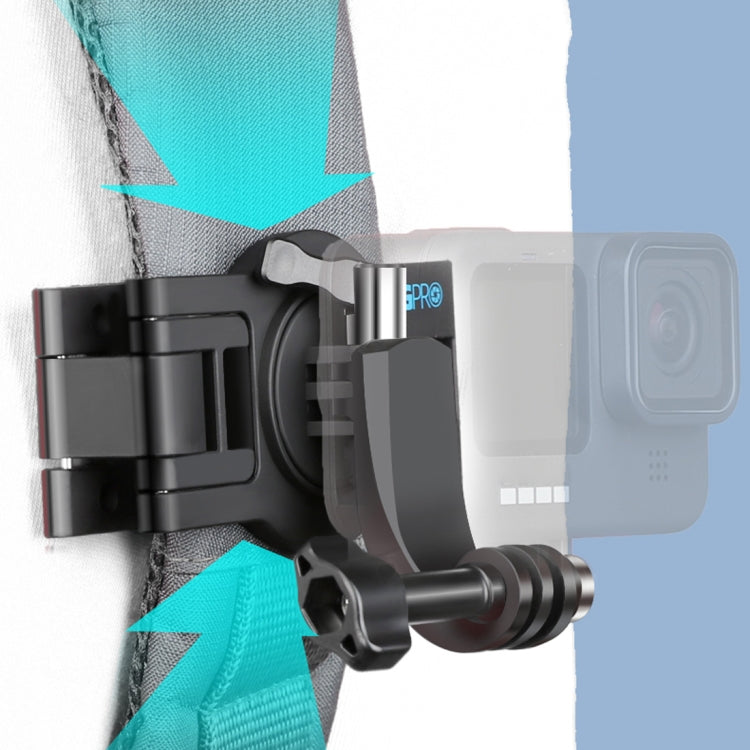 RUIGPRO 360 Degree Rotating Quick Release Strap Mount Shoulder Backpack Mount for GoPro, Insta360, DJI and Other Action Cameras(Black) - free shipping - PMC TechLife - Order now!