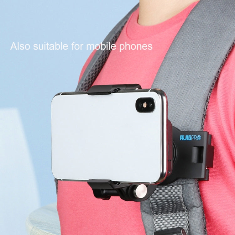 RUIGPRO 360 Degree Rotating Quick Release Strap Mount Shoulder Backpack Mount for GoPro, Insta360, DJI and Other Action Cameras(Black) - free shipping - PMC TechLife - Order now!