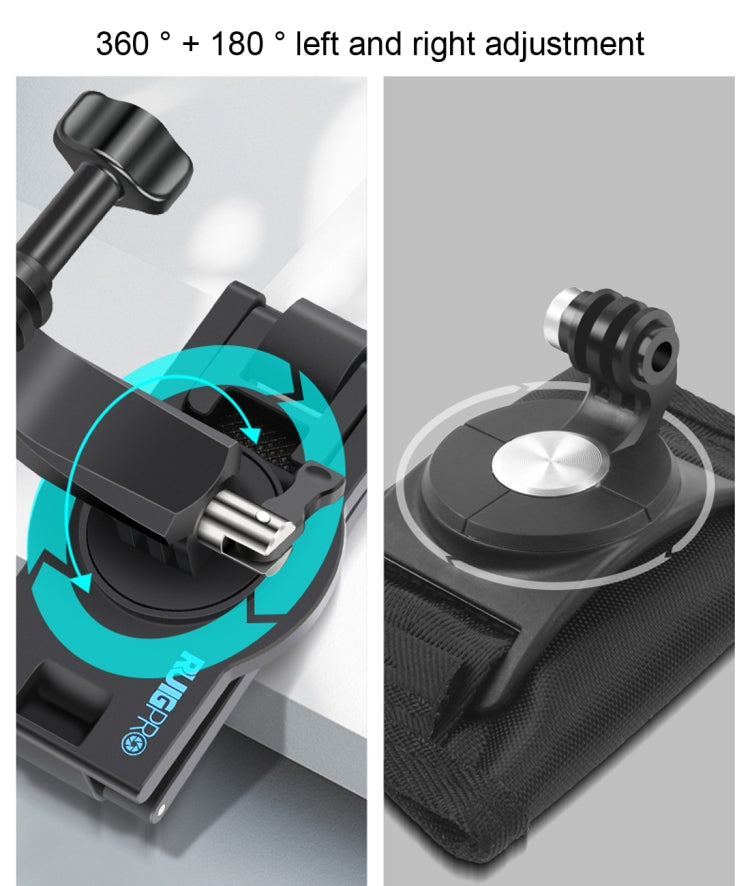 RUIGPRO 360 Degree Rotating Quick Release Strap Mount Shoulder Backpack Mount for GoPro, Insta360, DJI and Other Action Cameras(Black) - free shipping - PMC TechLife - Order now!