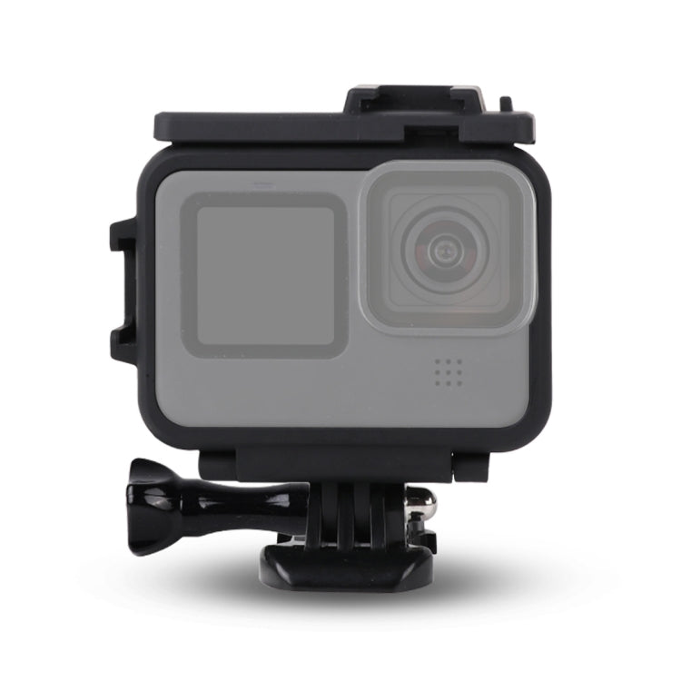 For GoPro HERO10 Black / HERO9 Black Plastic Frame Mount Protective Case with Base Buckle & Long Screw(Black) - Protective Frame by PMC Jewellery | Online Shopping South Africa | PMC Jewellery | Buy Now Pay Later Mobicred