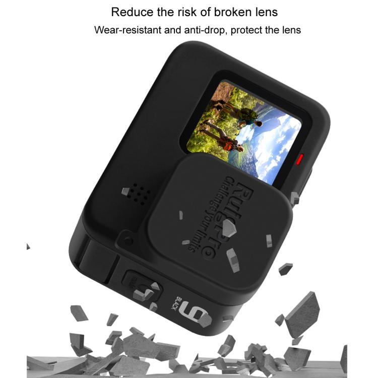 RUIGPRO for GoPro HERO10 Black / HERO9 Black Soft Rubber Scratch-resistant Camera Lens Protective Cap Cover (Black) - Lens Cover by RUIGPRO | Online Shopping South Africa | PMC TechLife | Buy Now Pay Later Mobicred