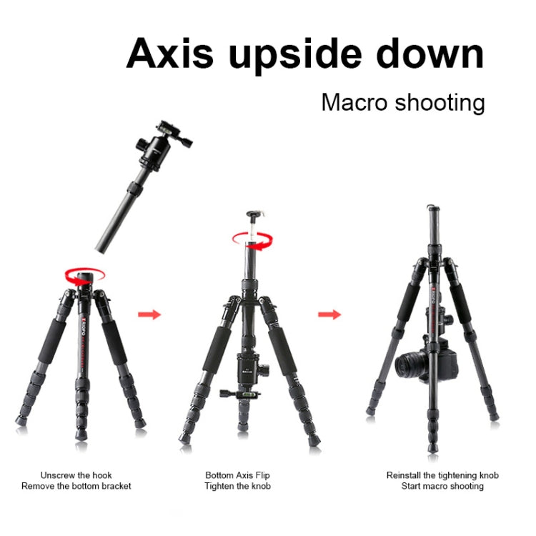 TRIOPO T259G+Q2 Adjustable Portable Carbon Fiber Tripod with Q-2 Ball Head for SLR Camera - free shipping - PMC TechLife - Order now!