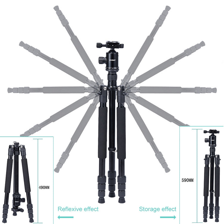 TRIOPO Oubao A-608S  Adjustable Portable  Aluminum Alloy Tripod with Ball Head for SLR Camera - free shipping - PMC TechLife - Order now!