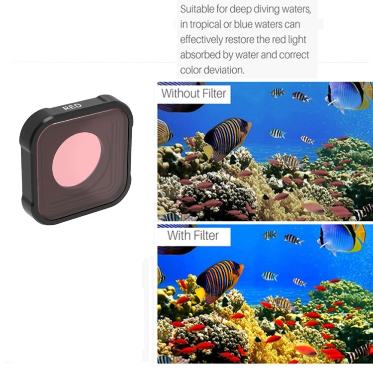 JSR KB Series Diving (Red Magenta Pink) Color Lens Filter for GoPro HERO10 Black / HERO9 Black - Lens Filter by JSR | Online Shopping South Africa | PMC Jewellery | Buy Now Pay Later Mobicred