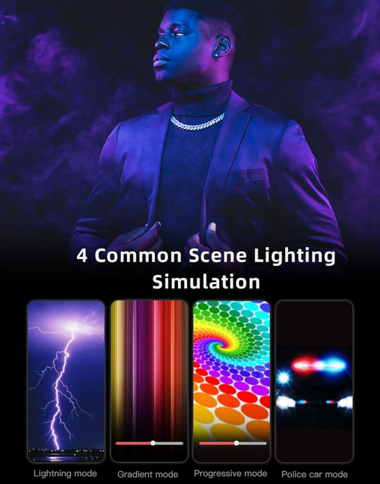 LUXCeO RGB Colorful Photo LED Stick Video Light APP Control Adjustable Color Temperature Waterproof Handheld LED Fill Light with Remote Control(Black) - free shipping - PMC TechLife - Order now!