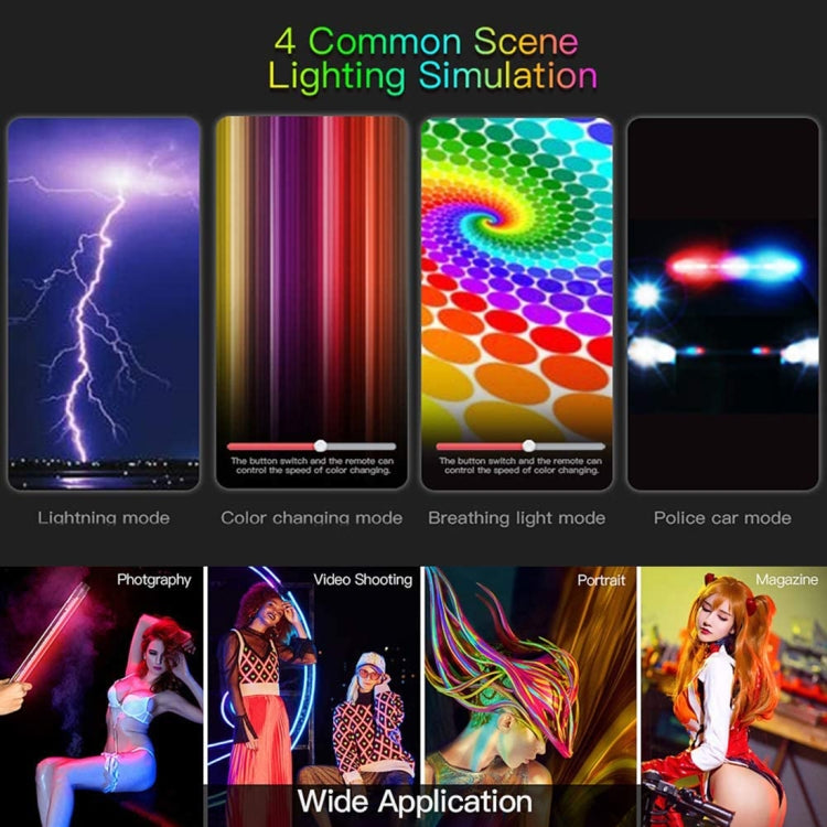 LUXCeO P7RGB Pro Colorful Photo LED Stick Video Light APP Control Adjustable Color Temperature Waterproof Handheld LED Fill Light with Remote Control - free shipping - PMC TechLife - Order now!