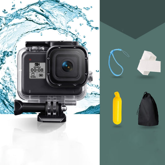 For GoPro HERO8 Black 45m Waterproof Housing Protective Case with Buckle Basic Mount & Screw & Floating Bobber Grip & Strap & Anti-Fog Inserts(Transparent) - Waterproof Cases by PMC Jewellery | Online Shopping South Africa | PMC Jewellery | Buy Now Pay Later Mobicred