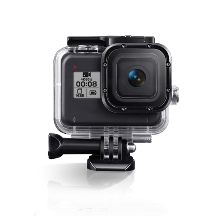 For GoPro HERO8 Black 45m Waterproof Housing Protective Case with Buckle Basic Mount & Screw & Floating Bobber Grip & Strap & Anti-Fog Inserts(Transparent) - free shipping - PMC TechLife - Order now!