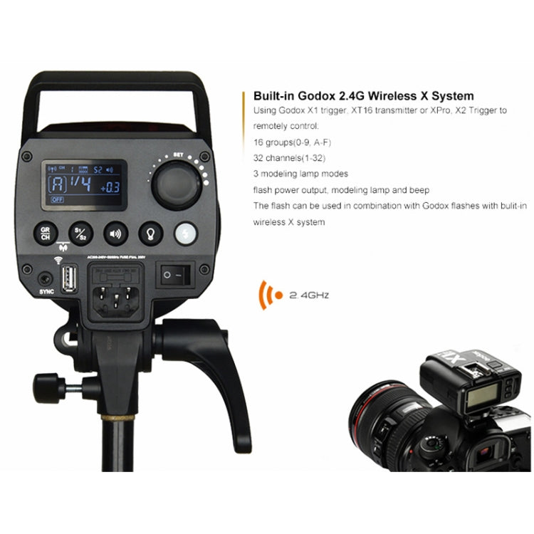 Godox MS300 Studio Flash Light 300Ws Bowens Mount Studio Speedlight with Cover(EU Plug) - free shipping - PMC TechLife - Order now!