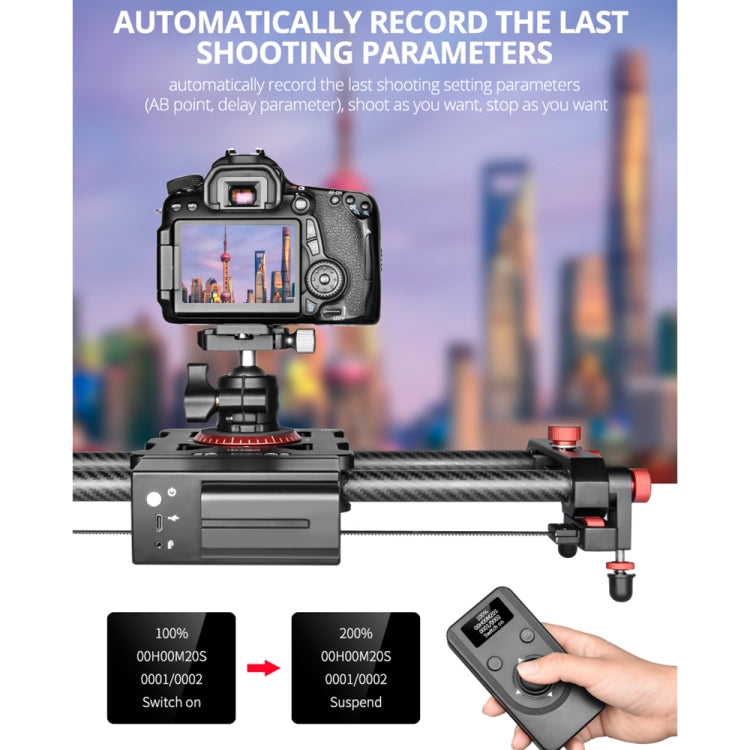 YELANGU L80TC 80cm Electrical Slide Rail Track with 2.4GHz Remote Control for SLR Cameras / Video Cameras (Black) - free shipping - PMC TechLife - Order now!