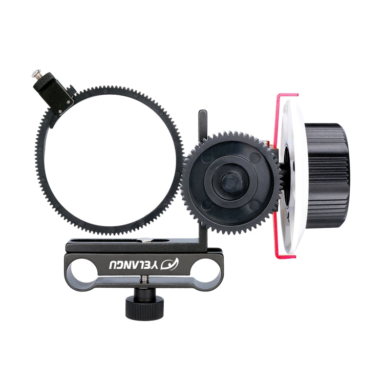 YELANGU F0 Camera Follow Focus with Gear Ring Belt for Canon / Nikon / Video Cameras / DSLR Cameras (Red) - free shipping - PMC TechLife - Order now!