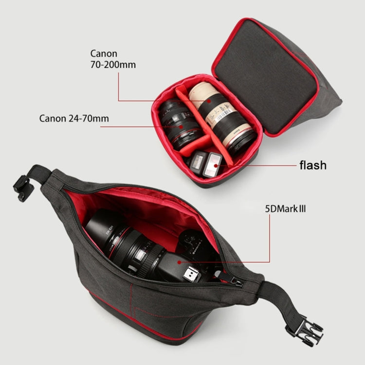 HU107513 Portable Waterproof Scratch-proof Abrasive Material Outdoor Sports Sling Shoulder Bag Handbag DSLR Camera Bag Phone Bag with Adjustable Detachable Shoulder Strap for GoPro, SJCAM, Nikon, Cano ... e, Samsung, Huawei, Size: 25.5 x 20.5 x 29 cm(Red) - free shipping - PMC TechLife - Order now!