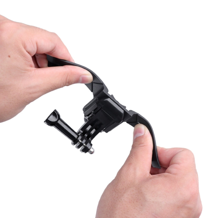 Helmet Mount with J-Hook Buckle  for GoPro, Insta360, DJI and Other Action Cameras (Black) - Helmet Mount by PMC TechLife | Online Shopping South Africa | PMC TechLife | Buy Now Pay Later Mobicred